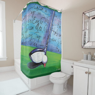 Golf shower curtain
