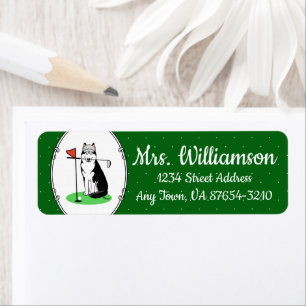 Golf Siberian Husky (black) Dog Playing Cute Funny