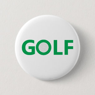 Golf sign 2 inch round button