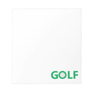 Golf sign notepad