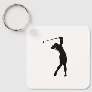 Golf Silhouette Keychain Funny Everyday Accessory