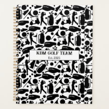 Golf Silhouette Motif Classic Noir & Blanc