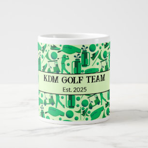 Golf Silhouette Pattern Classic Branding buisness Large Coffee Mug