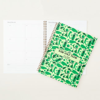 Golf Silhouette Pattern Classic Branding buisness  Planner