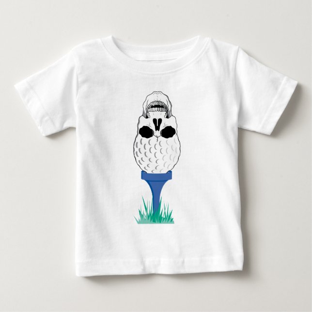 Golf Skull Baby T-Shirt (Front)