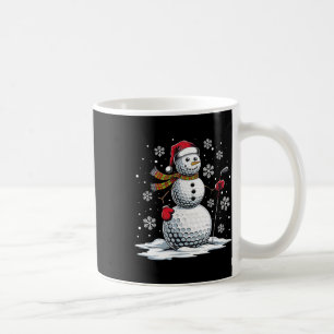 Golf Snowman Golf Player Santa Hat Christmas Funny Coffee Mug