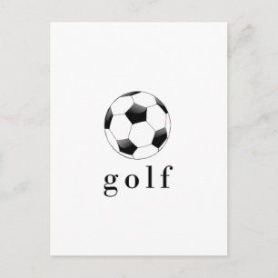 Golf Soccer Ball Funny Sports T-Shirt Postcard