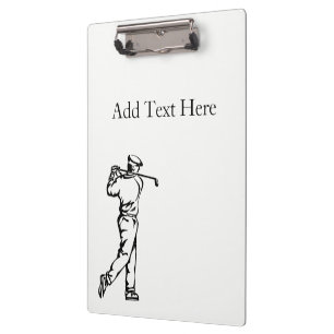 Golf Sport Custom Front and Back Clipboard