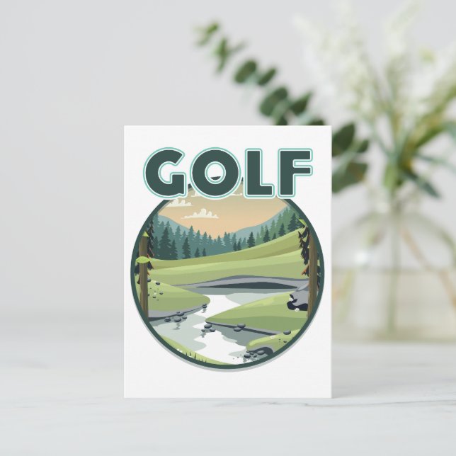 Golf Sports logo Postcard (Standing Front)