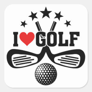 Golf Square Sticker