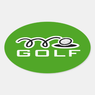 Golf stickers customizable text and background