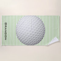 Golf Stripes Design Beach Towel