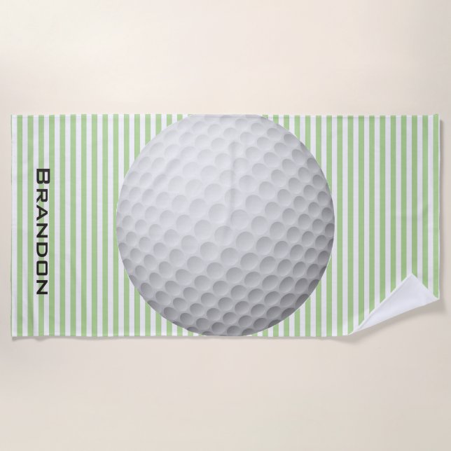 Golf Stripes Design Beach Towel (Front)