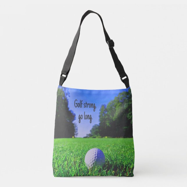 Golf strong go long grass golf ball crossbody bag (Back)