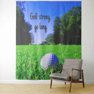 Golf strong go long grass golf ball tapestry