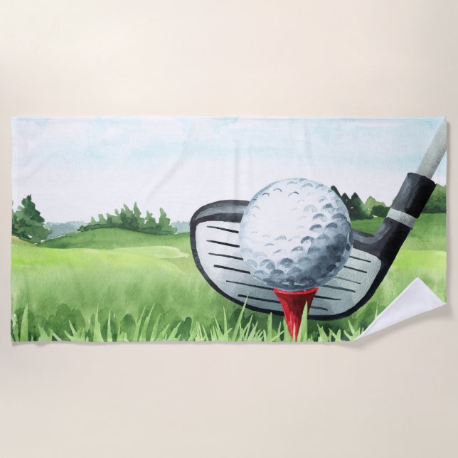 Golf Summer Beach Pool Towel (Front)