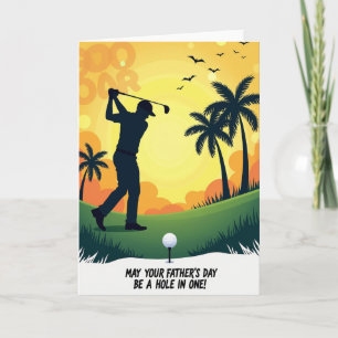 Golf Sunset Fathers Day Card