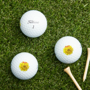 Golf Swing Fun Sunshine Sunflower Golf Balls