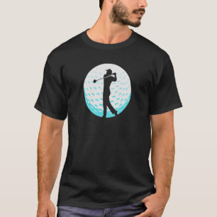 Golf Swing Golfer Playing Golf Silhouette Golf Bal T-Shirt