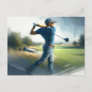 Golf Swing, Postcard
