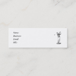 Golf Swing - Skinny Mini Business Card