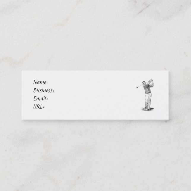 Golf Swing - Skinny Mini Business Card (Front)