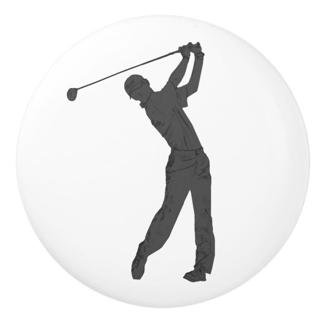 Golf Swinger Customizable Ceramic Knob (Front)