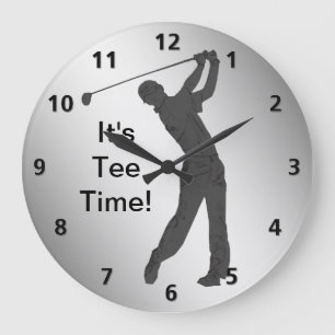 Golf Swinger Customizable Large Clock