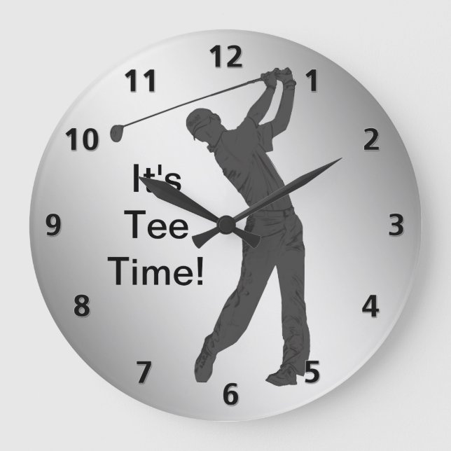 Golf Swinger Customizable Large Clock (Front)