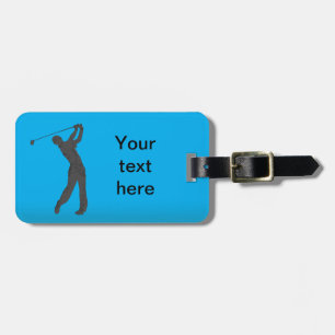 Golf Swinger Customizable Luggage Tag