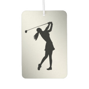 Golf Swinger, Female,  Customizable Car Air Freshener
