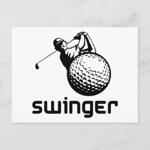 Golf Swinger Postcard