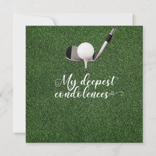 Golf sympathy sorry for your loss condolences  car card