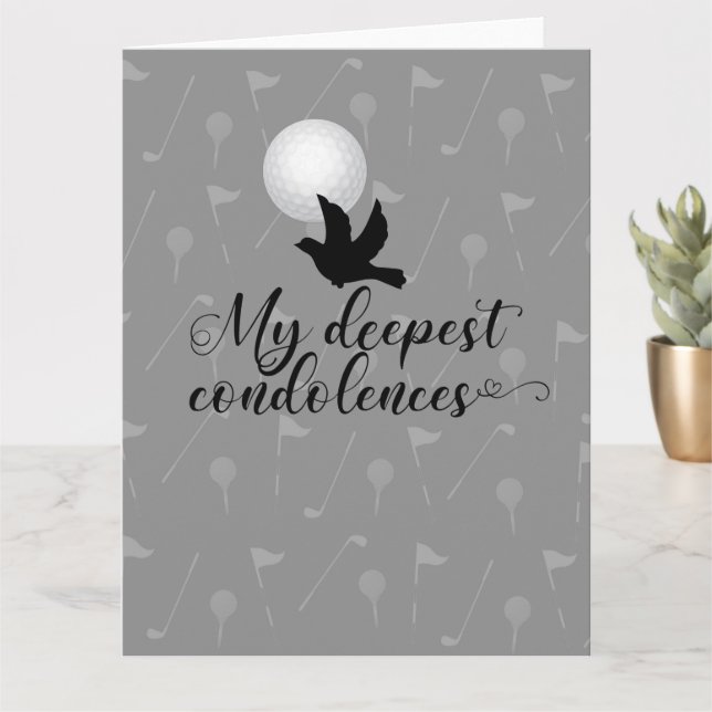 Golf sympathy sorry for your loss condolences card (Small Plant)