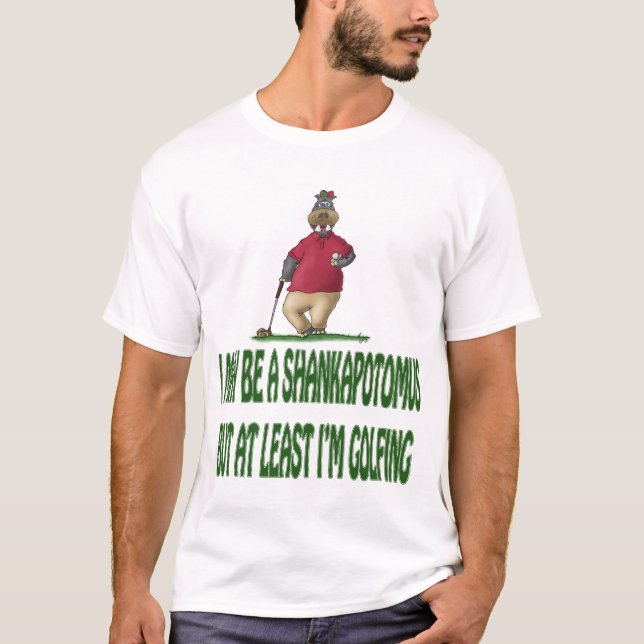 Golf t-shirts: Shankapotomus Hippo T-Shirt (Front)