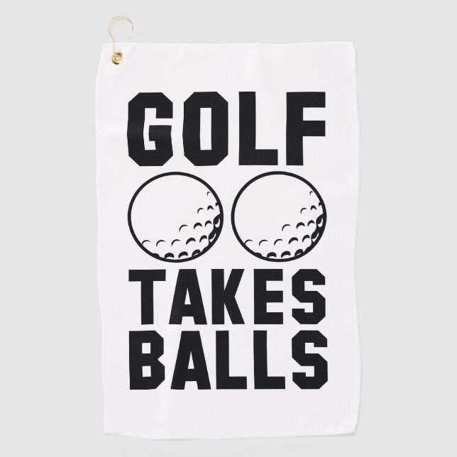 Golf Takes Balls Towel (Front)