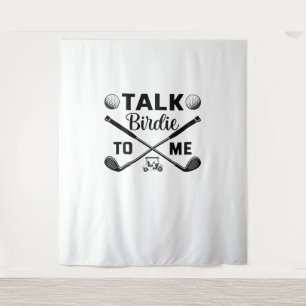 Golf Talk Birdie to Me Funny Tapestry