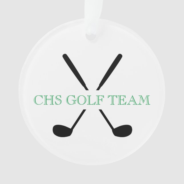 Golf Team Clubs Joueur École Année Prix Keepsaké (devant)