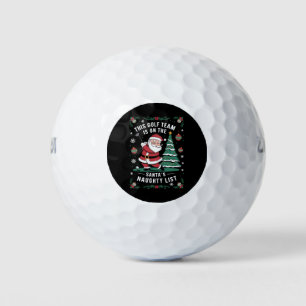Golf Team Is On Santa's Naughty List Xmas Santa Pl Balls