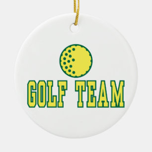 golf team logo design ceramic ornament