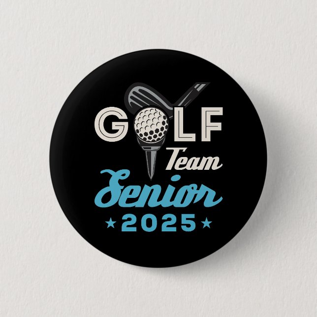 Golf Team Senior Class of 2025 Golfer 2 Inch Round Button (Front)