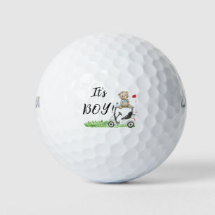 Golf Teddy Bear It's Boy for Baby Shower Balls