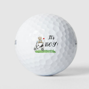 Golf Teddy Bear It's Boy for Baby Shower Balls