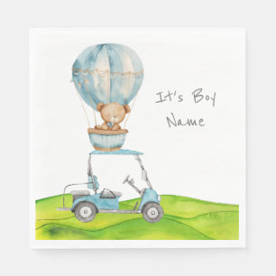 Golf Teddy Bear It's Boy for Baby Shower  Napkins