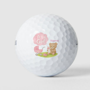 Golf Teddy Bear It's Girl for Baby Shower Balls