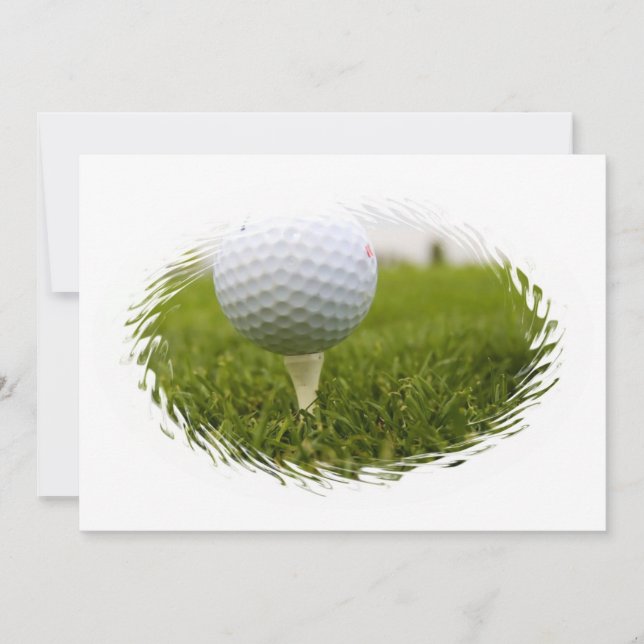 Golf Tee Design Invitation (Front)