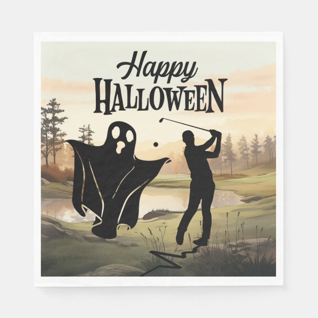 Golf  Tee-rific Halloween: Golf Equipment Napkins (Front)