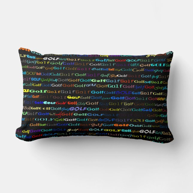 Golf Texte Design I Lumbar Coussin (Recto)