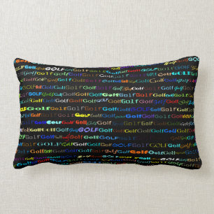 Golf Texte Design I Lumbar Coussin