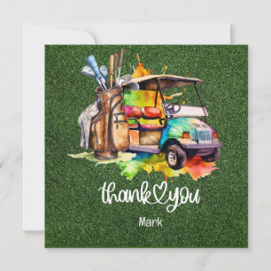 Golf thank you card 